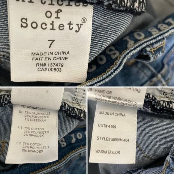 Articles of Society Bridgette Flared split Jeans high rise 7 - Picture 13 of 14